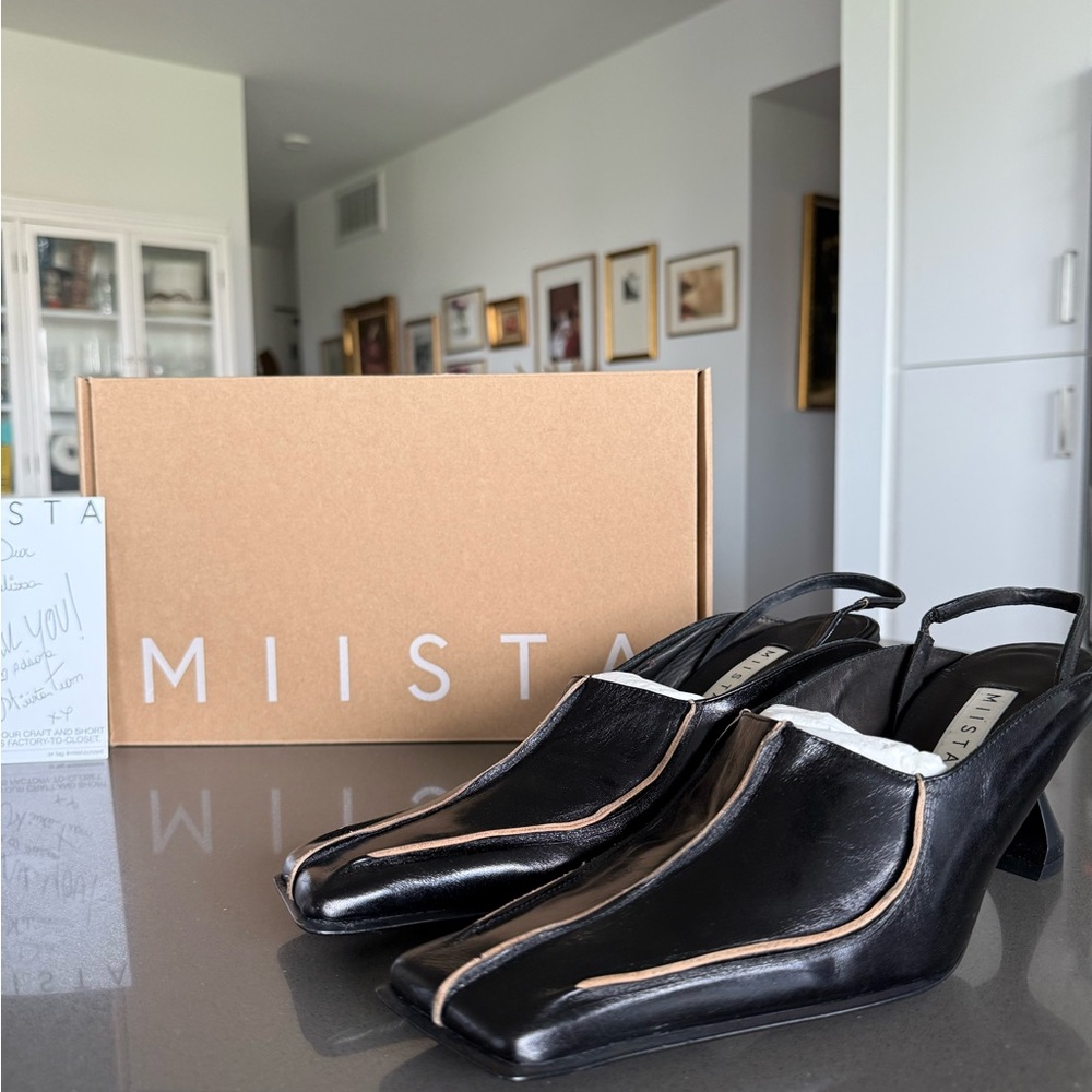 Miista Abigail Black Mules
